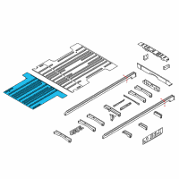 OEM Ford Transit-350 HD Center Floor Pan Diagram - CK4Z-6111160-D