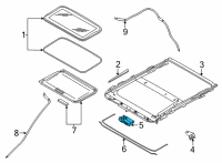 OEM 2021 Nissan Sentra Motor Assy-Sunroof Diagram - 91295-6LA1A