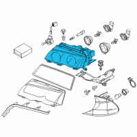 OEM 2003 BMW 325Ci Halogen Headlight Assembly - Left Diagram - 63-12-7-165-903