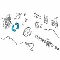 OEM 2016 Ford F-250 Super Duty Park Brake Shoes Diagram - DC3Z-2648-A