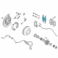 OEM 2016 Ford F-250 Super Duty Rear Pads Diagram - DC3Z-2200-E