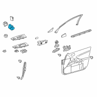 OEM Lexus IS250 Master Switch Assy, Power Window Regulator Diagram - 84040-53081