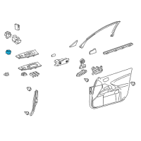 OEM Toyota Prius V Mirror Switch Diagram - 84872-02060