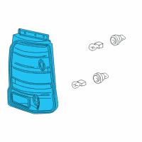 OEM 2003 Ford Explorer Sport Tail Lamp Assembly Diagram - 1L2Z-13404-DA