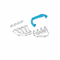 OEM 2006 Pontiac Grand Prix Cross Over Pipe Diagram - 12569055