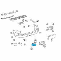 OEM 2008 Lexus LX570 Sensor, Ultrasonic, NO.2 Diagram - 89341-33140-J4