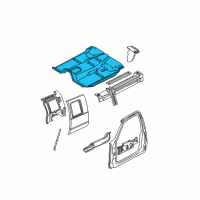 OEM 1995 GMC C3500 PANEL, Floor And Toe Panel Diagram - 15984251