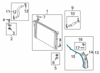 OEM 2020 Kia K900 Hose-Radiator To Res Diagram - 25451D2000