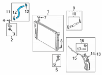 OEM 2020 Kia K900 Hose Assembly-RADAATOR, L Diagram - 25415D2000