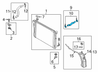 OEM Kia K900 Hose Assembly-Radiator, U Diagram - 25414D2000