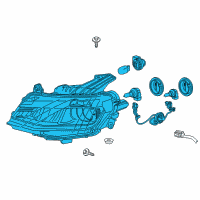 OEM 2016 Chevrolet Camaro Composite Headlamp Diagram - 84244102