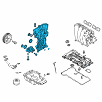 OEM 2019 Hyundai Veloster Cover Assembly-Timing Chain Diagram - 21350-2E740