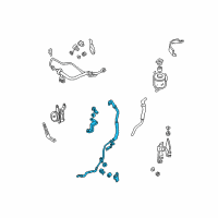 OEM Infiniti QX4 Hose & Tube Assy-Power Steering Diagram - 49721-0W001