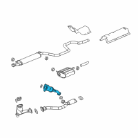 OEM 2007 Saturn Aura Converter & Pipe Diagram - 15943284