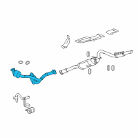 OEM 2012 GMC Sierra 3500 HD Converter & Pipe Diagram - 19418967