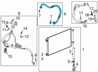 OEM 2021 Chevrolet Trailblazer Rear AC Line Diagram - 60002045