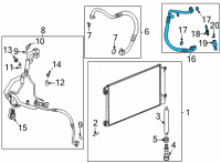 OEM 2022 Chevrolet Trailblazer Front AC Line Diagram - 60001750