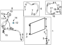 OEM Chevrolet Trailblazer Evaporator Tube Valve Diagram - 39007928