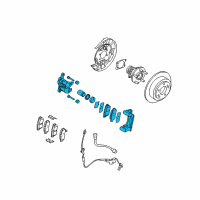 OEM 2005 Kia Amanti Rear Disc Brake Assembly, Left Diagram - 582103F000