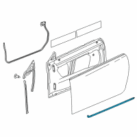OEM 2014 Cadillac CTS Lower Weatherstrip Diagram - 25776503