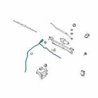 OEM Lincoln Zephyr Washer Hose Diagram - 9E5Z-17A605-A