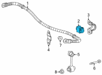 OEM 2022 Toyota Highlander Stabilizer Bar Bushing Diagram - 48818-0E240