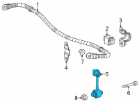 OEM 2020 Toyota Highlander Stabilizer Link Diagram - 48830-0E050