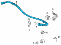 OEM 2020 Toyota Highlander Stabilizer Bar Diagram - 48812-0E120