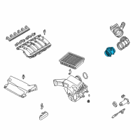 OEM 2005 BMW X3 Mass Air Flow Sensor Diagram - 13-62-7-566-984