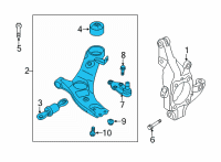 OEM 2022 Hyundai Santa Fe Arm Complete-FR LWR, LH Diagram - 54500-S1AA0