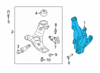 OEM 2022 Hyundai Santa Fe Knuckle-Front Axle, LH Diagram - 51710-S1AA0