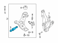 OEM Hyundai Santa Fe Bush-FR LWR Arm"A" Diagram - 54551-S1AA0