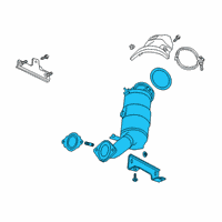 OEM Cadillac CT6 Manifold With Converter Diagram - 55495048