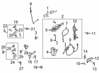 OEM 2021 Ford F-150 ROD - DOOR LATCH TO CYLINDER Diagram - ML3Z-1522134-A