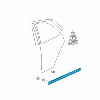 OEM 2004 Hyundai Elantra Moulding Assembly-Rear Door Waist Line, LH Diagram - 87721-2D200-CA