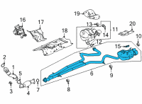 OEM Acura TLX MUFFLER, L. EX Diagram - 18305-TGZ-A04