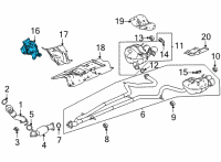 OEM Acura TLX Exhaust Heat Shield Diagram - 74821TGZA00