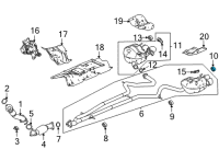 OEM Honda Civic Rubber Mounting, Exhuast Diagram - 18215-TGH-A01