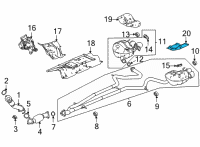 OEM 2022 Acura TLX Plate, Driver Side Diagram - 74694-TGV-A00