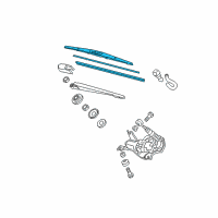 OEM 2007 Honda CR-V Blade, Rear Windshield Wiper (350Mm) Diagram - 76730-SFA-003