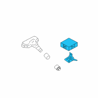 OEM Kia Optima Tire Pressure Monitoring Sensor Module Assembly Diagram - 958004C500