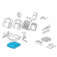 OEM 2004 Honda Pilot Pad, Left Front Seat Cushion Diagram - 81532-S9V-A31