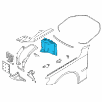 OEM 2013 BMW 740i Cover, Wheel Arch, Rear Section, Front Left Diagram - 51-71-7-185-159