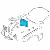 OEM 2009 BMW 750Li Cover, Wheel Arch, Rear Section, Front Left Diagram - 51-71-7-185-159