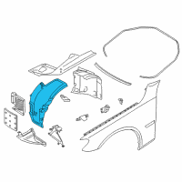 OEM 2011 BMW 750Li Cover, Wheel Arch, Frontsection, Front Left Diagram - 51-71-7-185-163