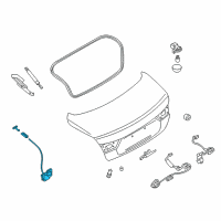 OEM 2019 Infiniti Q50 Trunk Lid Lock Diagram - 84631-4GA3A