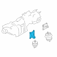 OEM 2011 Nissan GT-R Transmission Mounting Bracket, Front Right Diagram - 11333-JF00A