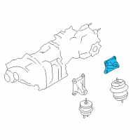 OEM 2010 Nissan GT-R Transmission Mounting Bracket, Center Diagram - 11342-JF00A