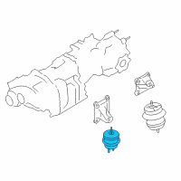 OEM 2010 Nissan GT-R Engine Mounting Insulator Assembly, Front Diagram - 11320-JF00B