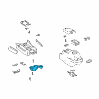 OEM 2003 Toyota Tundra Cup Holder Diagram - 58804-0C040